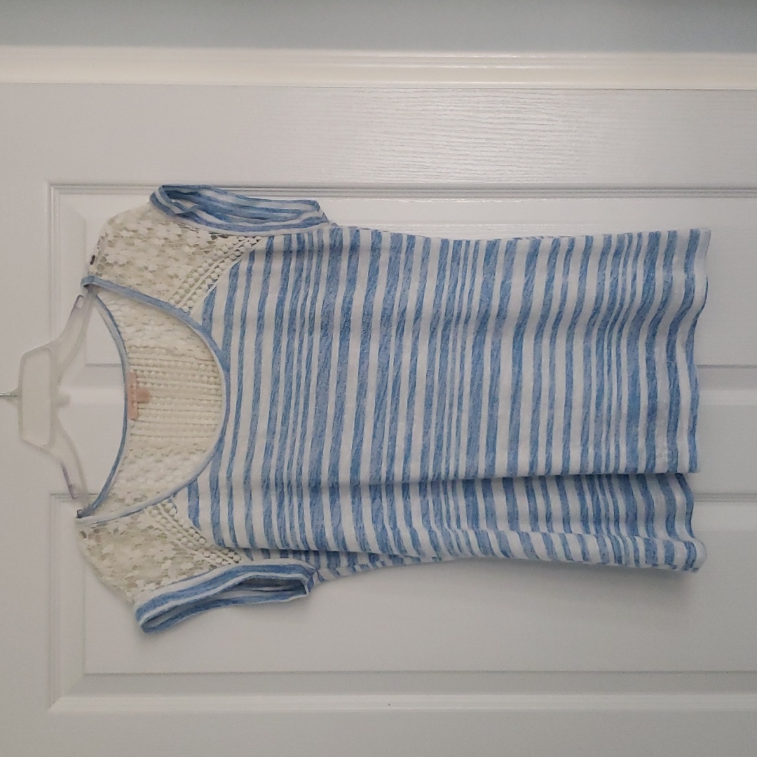 Skies Are Blue Stitch Fix Crochet Shirt